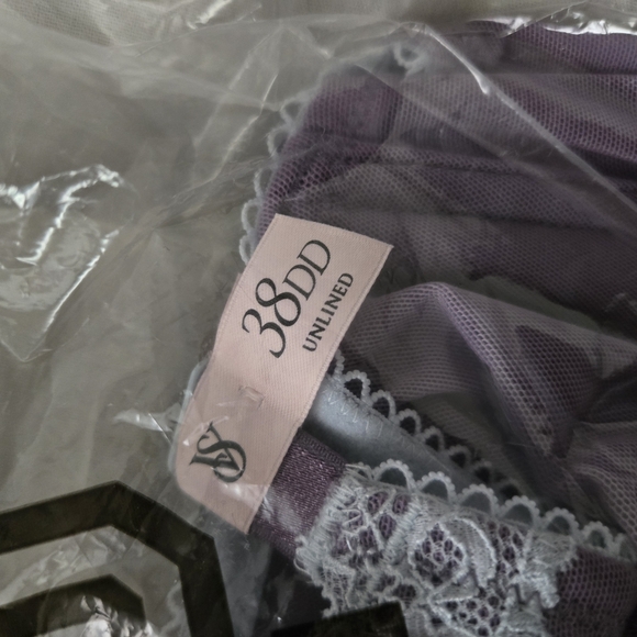 Victorias Secret Demi Unlined Mesh Purple Bra - Picture 3 of 3